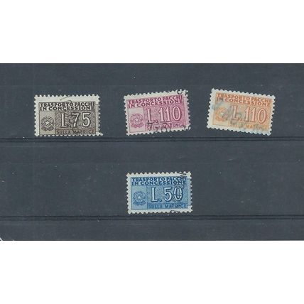 Italy stamps. 1953 etc Concessional Parcel Post used. 75l & 110l red plus (D164)