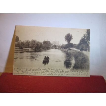 LES RIVES DE LA SOMME, AMIENS, FRANCE used antique postcard, 1904? pm =