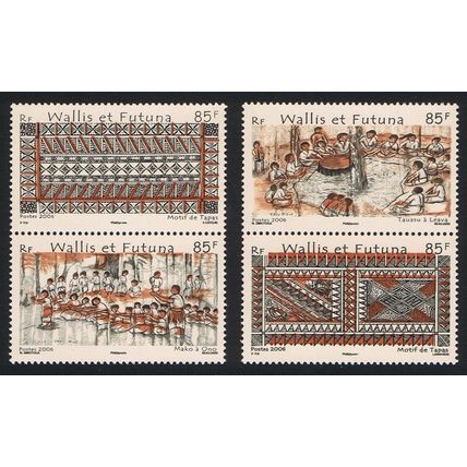 Wallis and Futuna Tapas 4v in pairs 2006 MNH SG#902-905