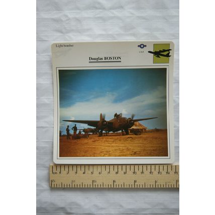 Douglas Boston - USA - Light Bomber - Collectors Club Card
