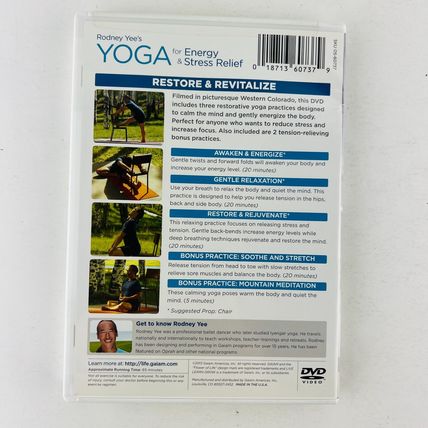 Rodney Yee Yoga for Energy and Stress Relief (DVD)