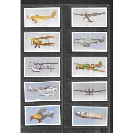 UNITED KINGDOM TOBACCO (Greys Cigarettes) - Aircraft - 1938 - Set of 50 - G/VG.