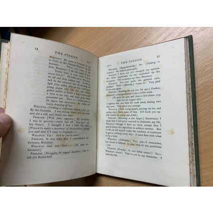 1912 JOHN GALSWORTHY "THE PIGEON" DRAMA PLAY ANTIQUE HARDBACK BOOK (P2)