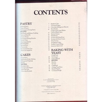 Baking Course Pastry, Cake & Bread Cook Book