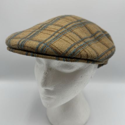 Kangol Plaid Flat Cap 80% Wool 20% Chlorofibre X/L NWT Unisex