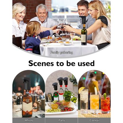 Electric Wine Decanter Aerator Dispenser Pourer Whiskey Adjustable Quantity Liqu