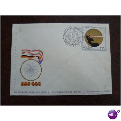 Poland 1970 Sport Stamps Exhibition cover Warsaw cycle