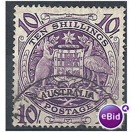 Australia 1949 SG224b 10s Purple Fine Used .
