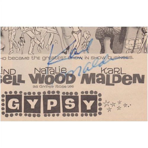 Natalie Wood / Russell / Malden / Beatty Autographs , Original Hand Signed Card