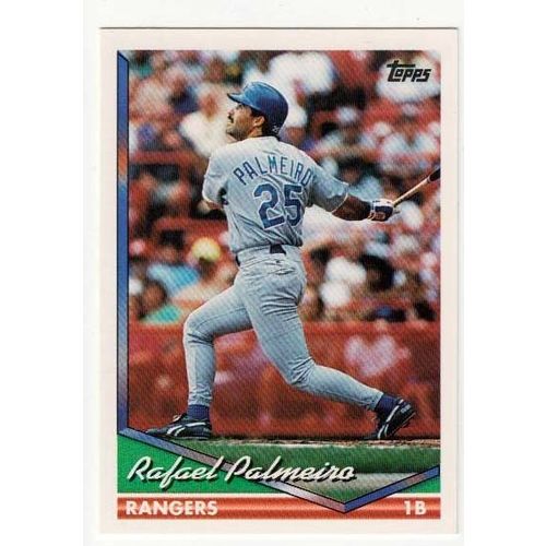 1994 Topps Rafael Palmeiro baseball card #470 -Rangers