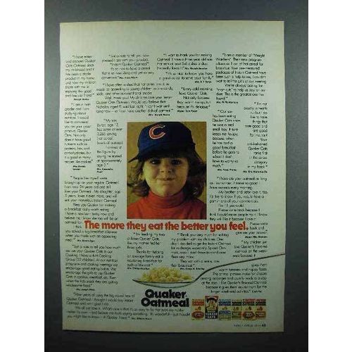 1972 Quaker Oatmeal Ad - The Better You Feel