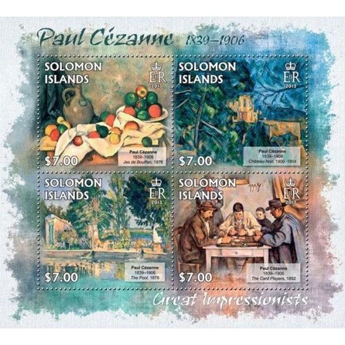 SOLOMON ISLANDS 2013 SHEET MNH PAUL CEZANNE ART PAINTINGS ARTE PEINTURES 2