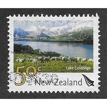 NZL 2007 50c 'LANDSCAPES - LAKE COLERIDGE' FINE USED (EBID62-850)
