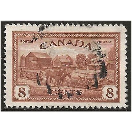Canada 1945 SG401 8c Brown Peace Issue Good/Fine Used . .. .