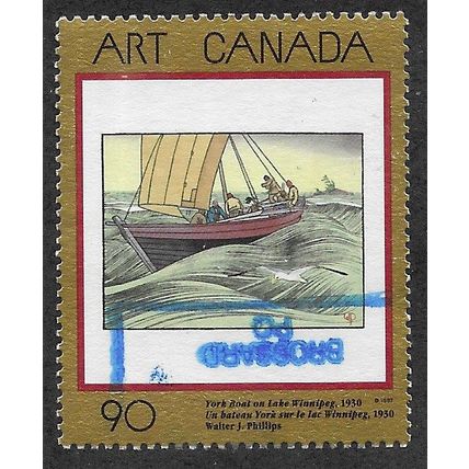 CAN 1997 90c 'CANADA ART -YORK BOAT ON LAKE WINNIPEG' FINE USED (EBID71-415)