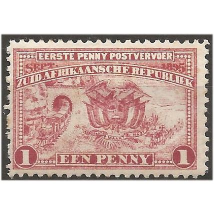 Transvaal 1895 SG215 6d Bright Rose Mounted Mint . .. .