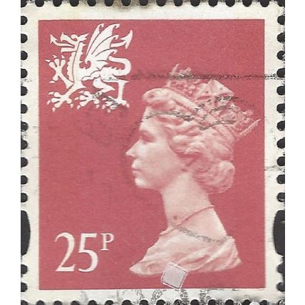 WALES, QE II, Machin, salmon pink 1993, 25p, #2