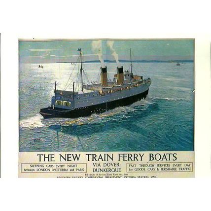 Advertising SOUTHERN RAILWAY Train Ferry Postcard (Southampton Museums SM 23)