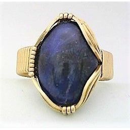 Sodalite Brass Wire Wrap Gemstone Ring 5