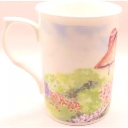 Country Cottage Mug Fine Bone China Ceramic 10 CM Gift Beverage Ceramic