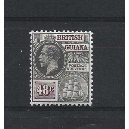 BritishGuiana.SG279 48c Black and Purple.Mounted Mint.Jan25