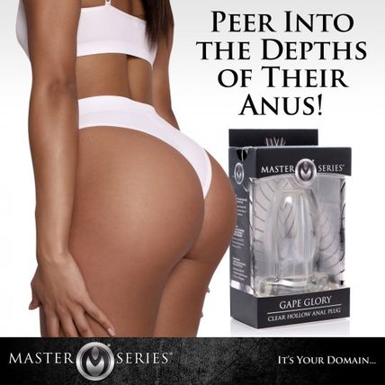 Small Peephole Clear Hollow Anal Plug Butt Peep Hole Ass Enema Play Beginner New