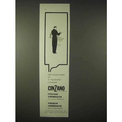 1935 Cinzano Vermouth Ad - A Glorified Cocktail