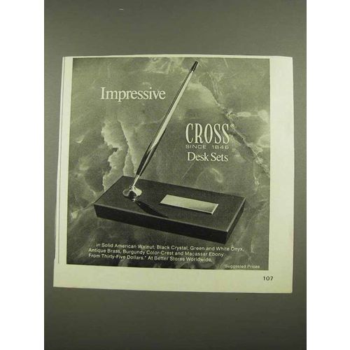 1974 Cross Desk Sets Pen Ad - Impressive