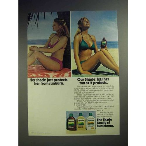 1983 Coppertone Sunscreen Ad - Tan As It Protects