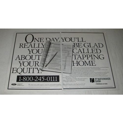 1989 1st Nationwide Bank Ad - One day, you'll really be glad you called about