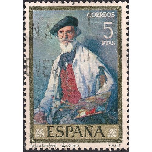 SPAIN, Pablo Uranga (Zuloaga), gold 1971, 5 Ptas