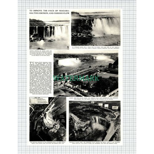 X836) Niagara Falls Erosion And Repair - 1955 Clip