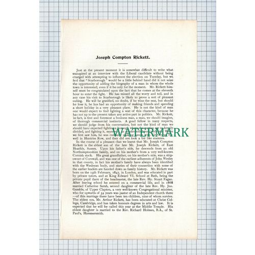C4991) Joseph Compton Rickett Scarborough Yorkshire Sun Flour - 1901 Article
