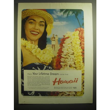 1959 Hawaii Tourism Ad - Make your lifetime dream come true