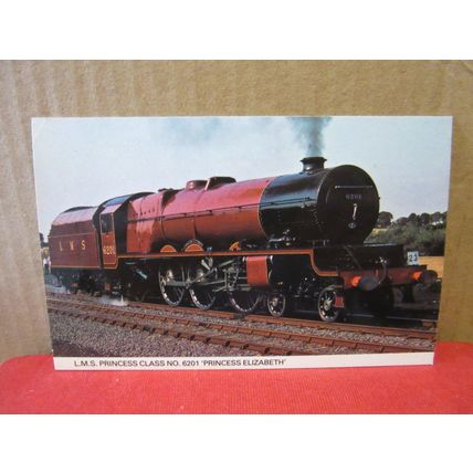 no 6201 'PRINCESS ELIZABETH' steam engine unused postcard Colourmaster STT3 (a #