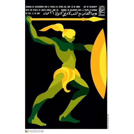 Political POSTER from Cuba.South Africa Tribal Rebel a6.Socialism History art