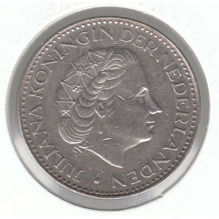 Netherlands Gulden 1968 Nickel Coin