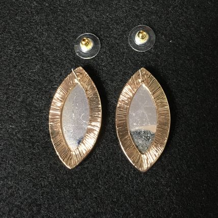 Marquise Cut Pave Stud Earrings Gold #372 USA Seller