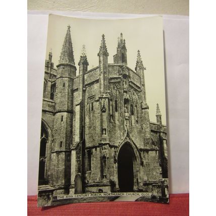PORCH, NORTHLEACH CHURCH, Gloucestershire unused vintage postcard RP #