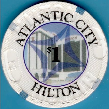 Hilton. $1 Casino Chip. Atlantic City, NJ. B82.