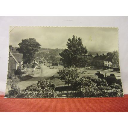 THE GREEN, SEDLESCOMBE, SUSSEX.. used vintage postcard RP by Valentine 1962 pm /