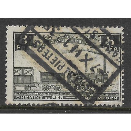 BELGIUM 1935 RAILWAY PARCELS 8F OLIVE BLACK SG P705 FINE USED#2