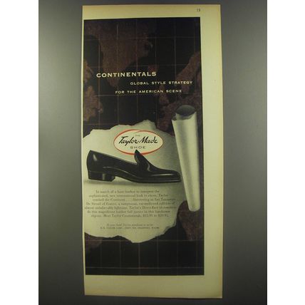 1956 Taylor-Made Shoes Advertisement - Continentals global style strategy