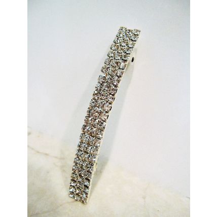 Crystal silver hair barrette clip bridal clip bridal barrette