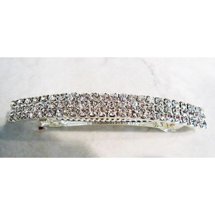 Crystal silver hair barrette clip bridal clip bridal barrette