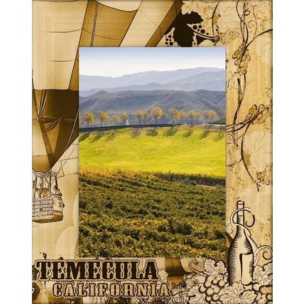 Temecula California Laser Engraved Wood Picture Frame Portrait (3 x 5)