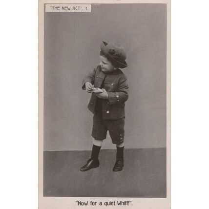New Smoking Reform Act Child Fooling Policeman Old RPC Postcard