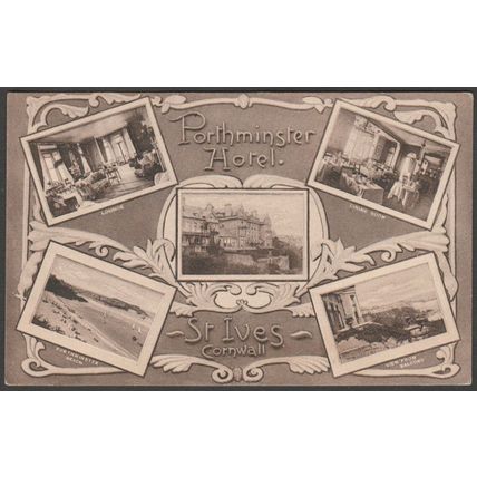 Multiview, Porthminster Hotel, St Ives, Cornwall, c.1910 - Postcard