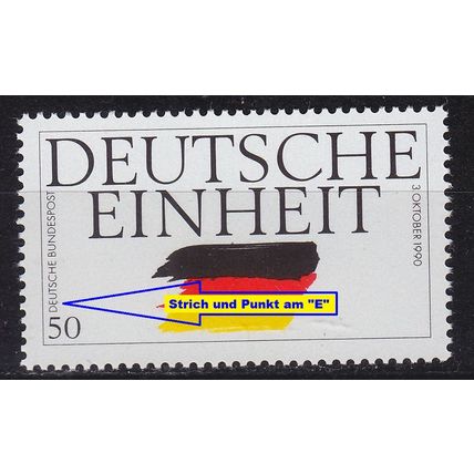 GERMANY BUND [1990] MiNr 1477 F29,II ( **/mnh ) Plattenfehler