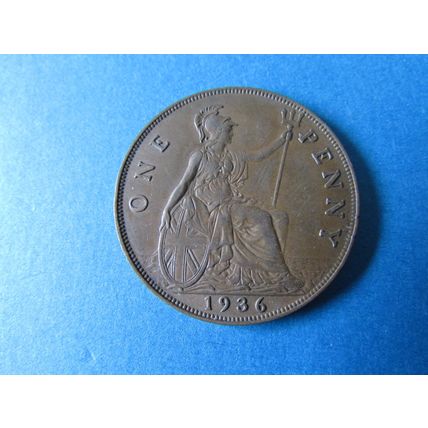 1936 GEORGE V ONE PENNY FREE POST. (bb)